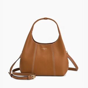 Le Tanneur Small Juliette Handbag in Tan Grained Leather
